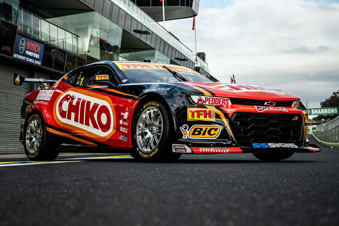 The Chiko-backed #1 Erebus Motorsport Chevrolet Camaro.