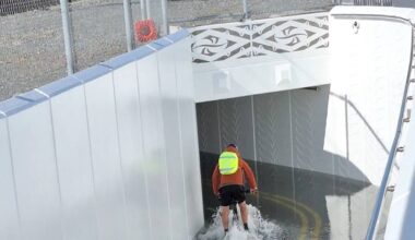 Minister Chris Bishop’s frustration with flooded cycleway at Petone - ‘Sort it out’