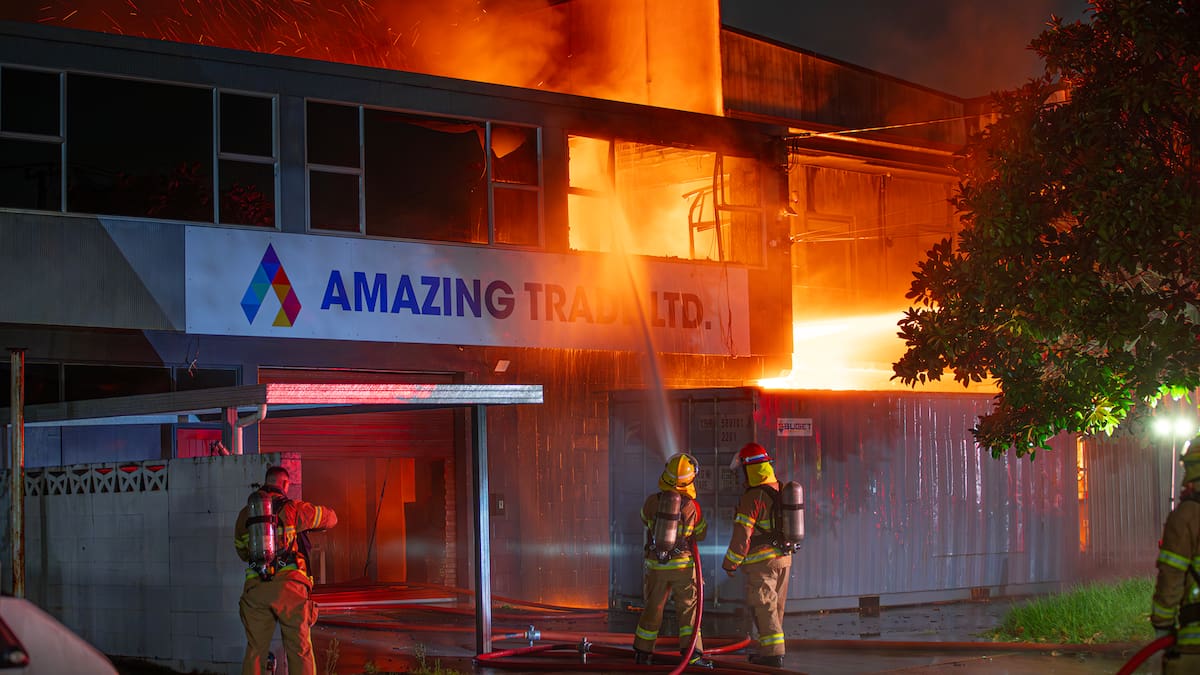 Second major blaze in Onehunga, police treating blaze in commercial premises as ‘suspicious’