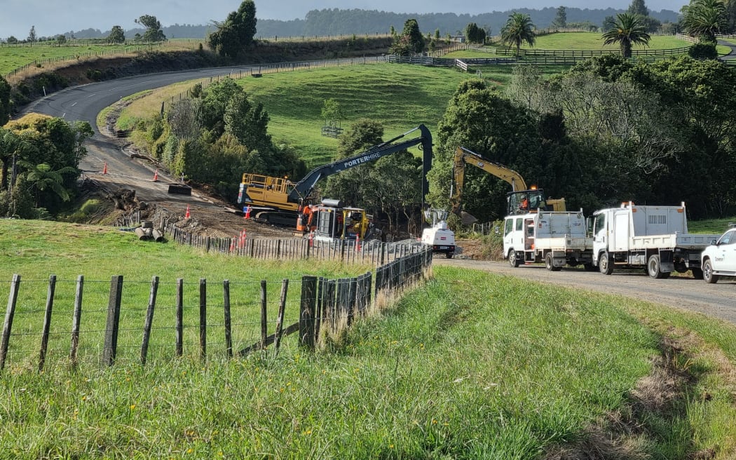 Work continues on 27 February to reopen the Pirongia Mountain road and restore access for 20 families.