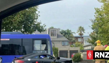 Two seriously injured after bus, cars crash