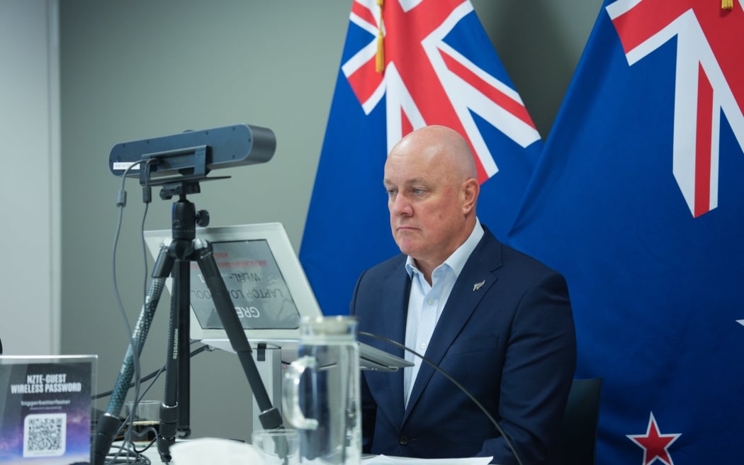 Christopher Luxon has attended an online meeting with members of the Coalition of the Willing.