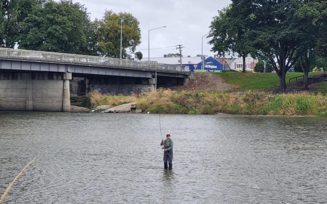 Fly fishing in the Mataura River at the On The Fly Festival.