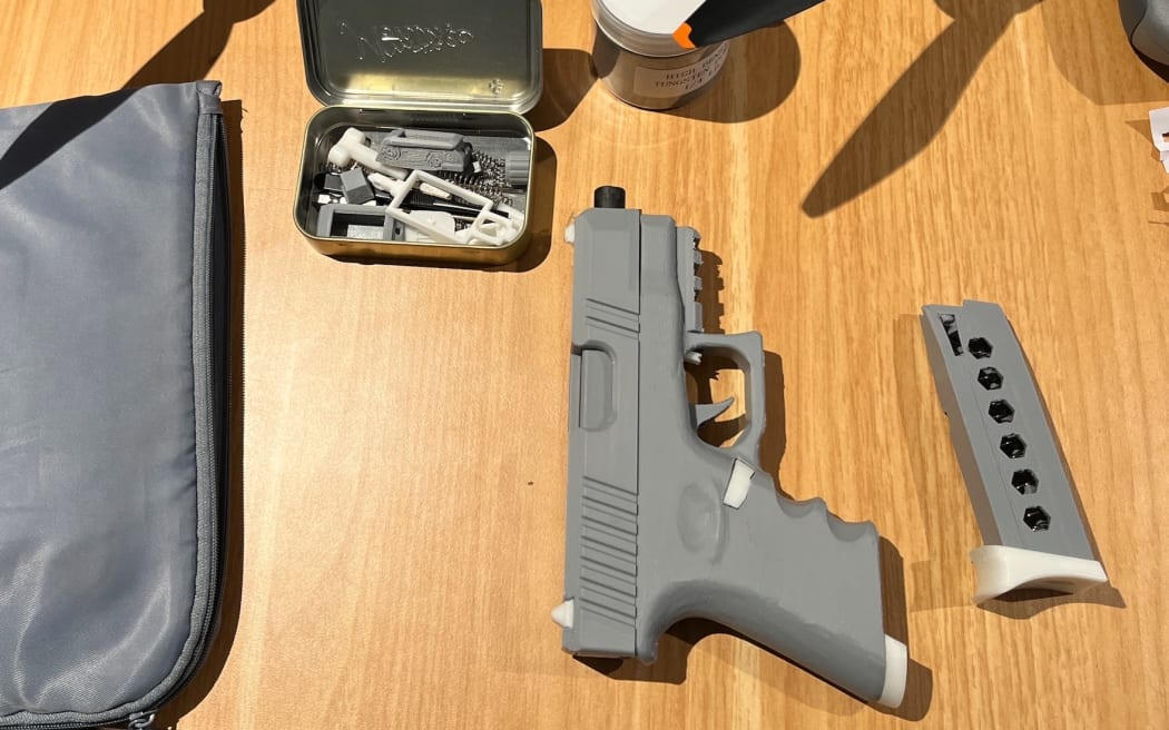 A 3D printed firearm seized during search warrants as part of Operation Solana.