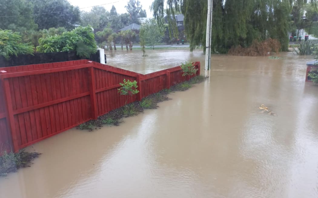 Flooding on Riverlaw Terrace, Christchurch,