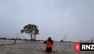 Live weather: River breaches banks, floods close highways in Canterbury - RNZ