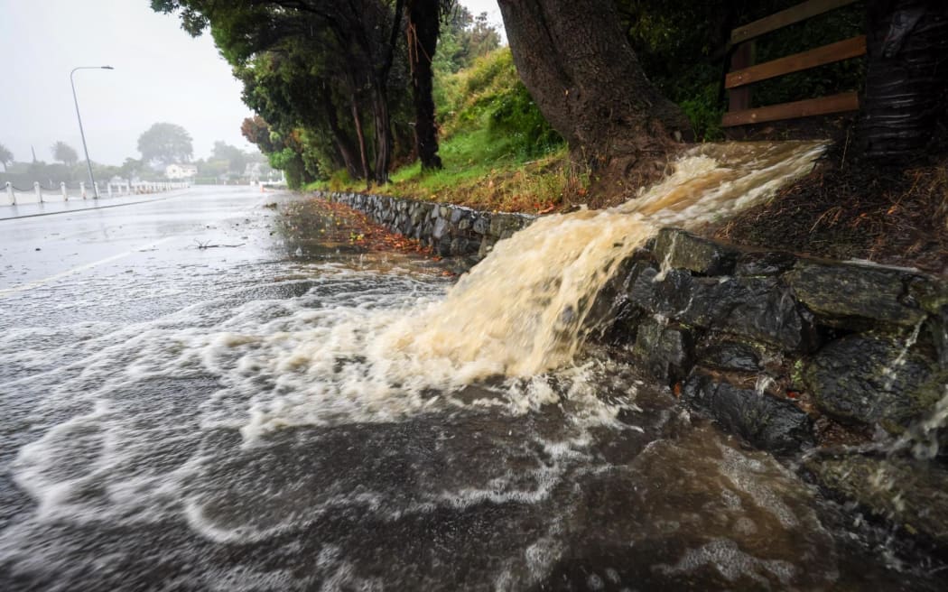 Flooding at Akaroa, Banks Peninsula, 17 February 2026.