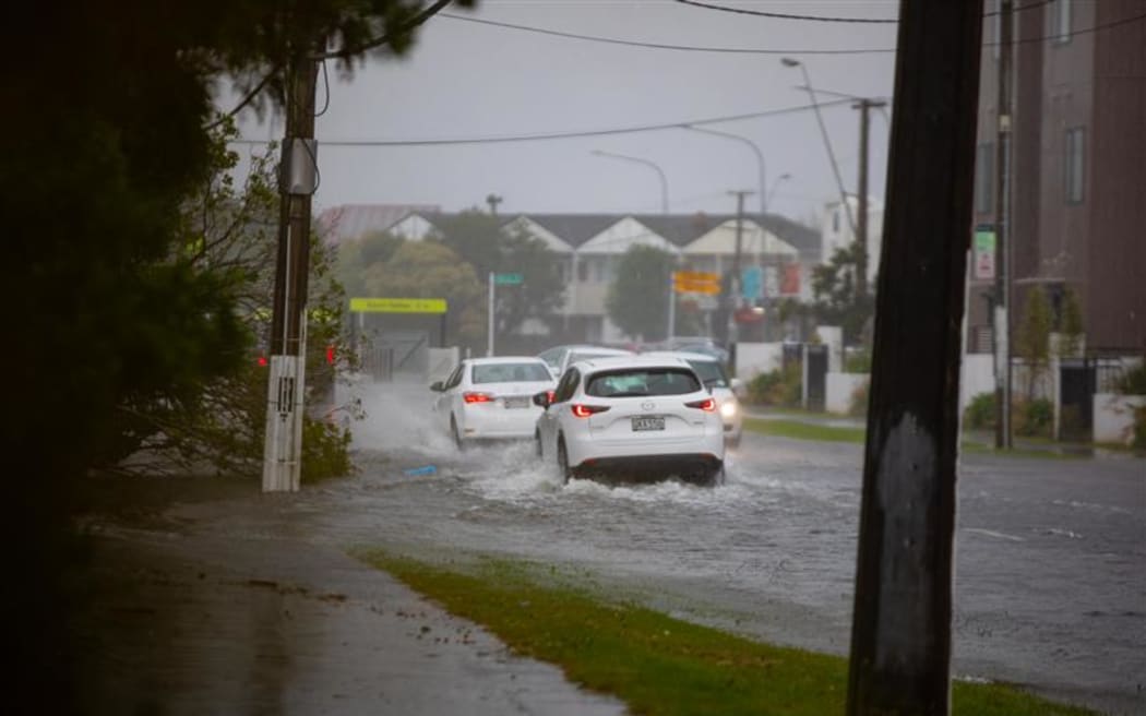 Flooding in Epuni in Lower Hutt.