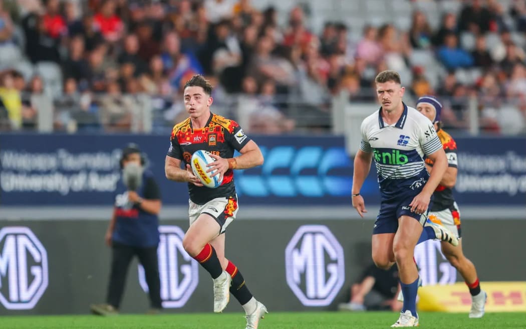 Josh Jacomb during the Blues v Chiefs, Super Rugby Pacific match, Eden Park.