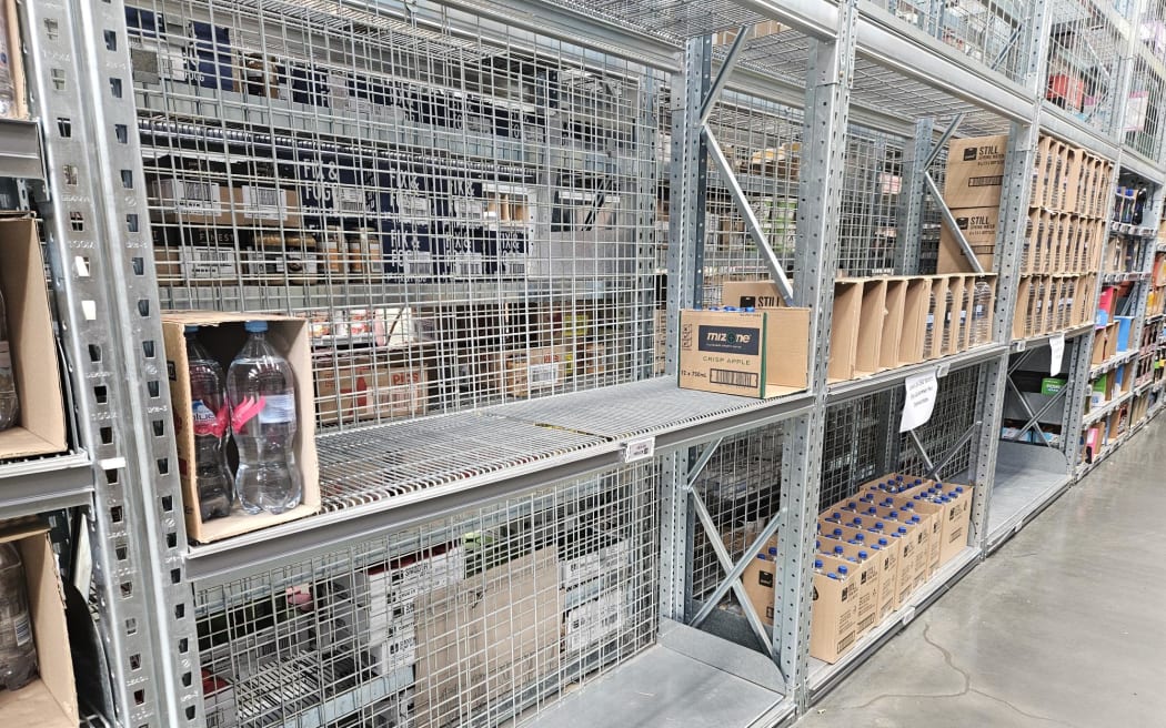 Water bottles are flying off the shelves at PAK'nSAVE Wainoni following a boil water notice.