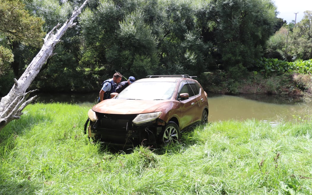 Police found the Nissan X-Trail in the Mahurangi River.