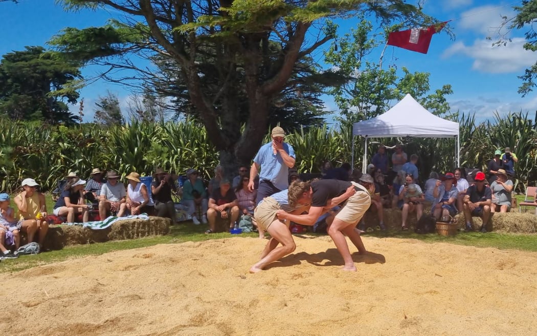 Schlingen competitors aim to pin their opponent's shoulders on the ground.