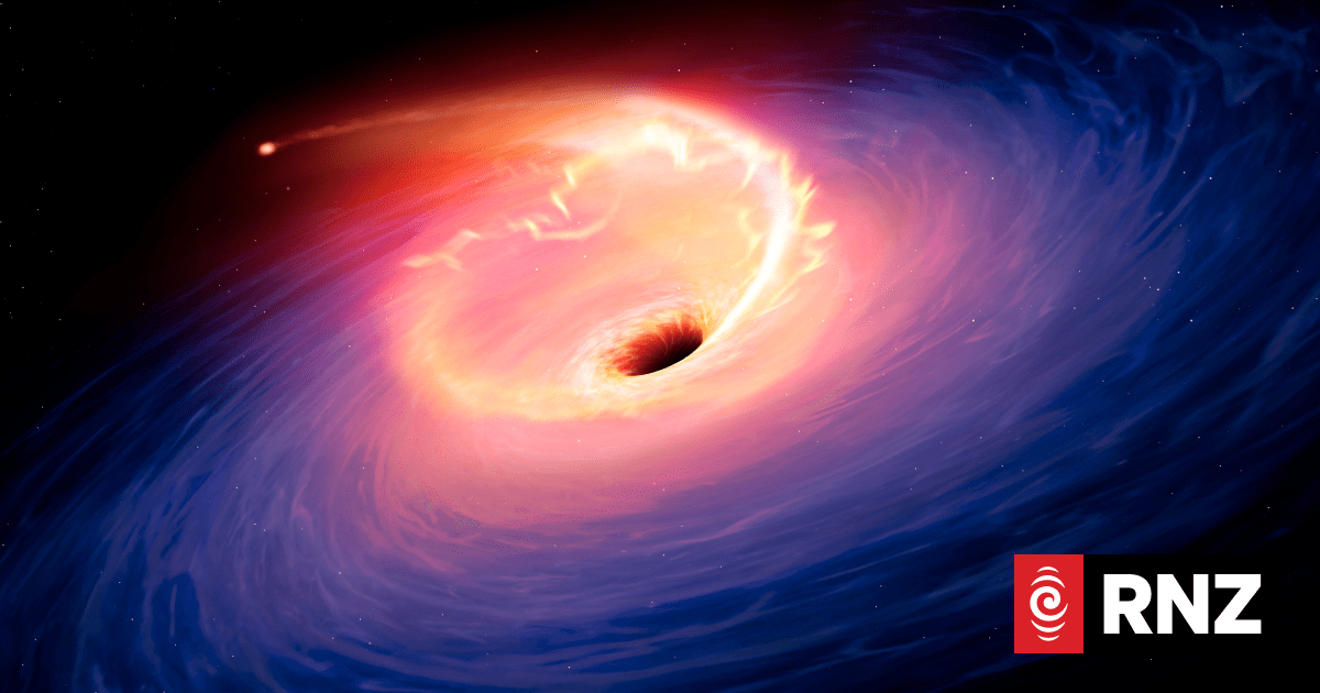 Black hole continues to belch years after chewing up star