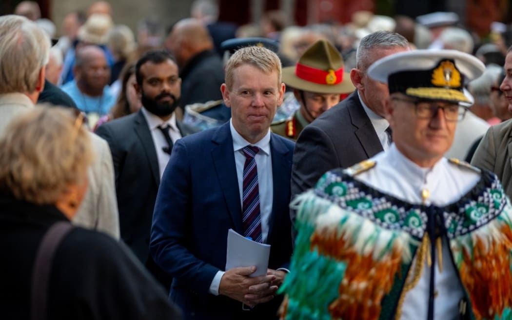 Labour leader Chris Hipkins at the Waitangi Day dawn ceremony 2026.