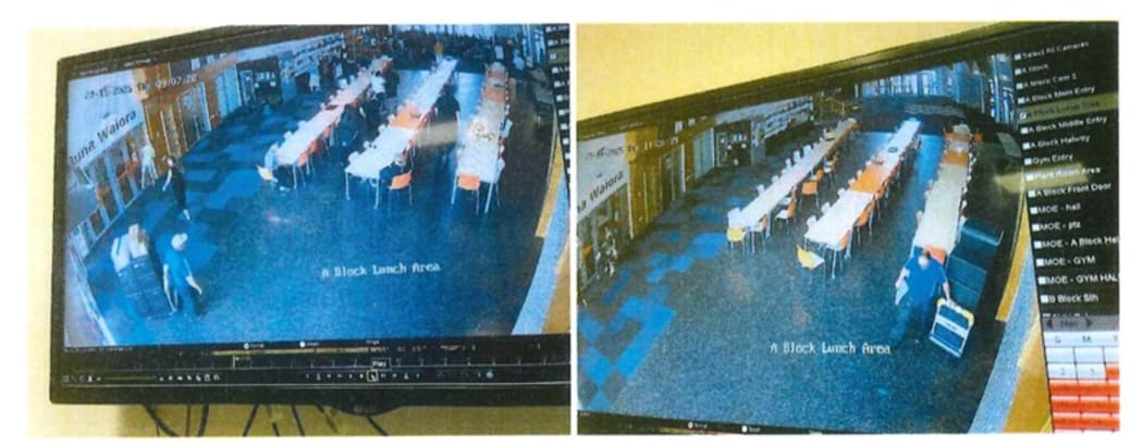 CCTV screenshots show the Cambro boxes containing meals being delivered on the morning of 1 December and collected that afternoon. 
