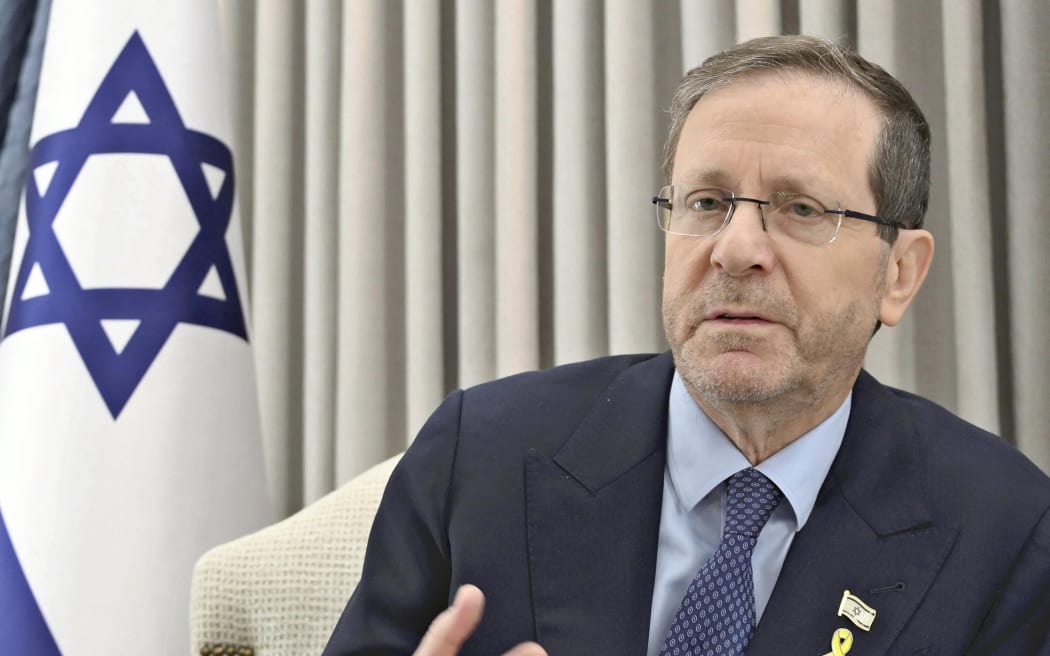 Israel's President Isaac Herzog speaks during an interview at the Presidential Residence in Jerusalem, Israel, on 12 January, 2026.