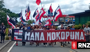 'Loud and proud' teens descend on Treaty Grounds as part of six-day hīkoi