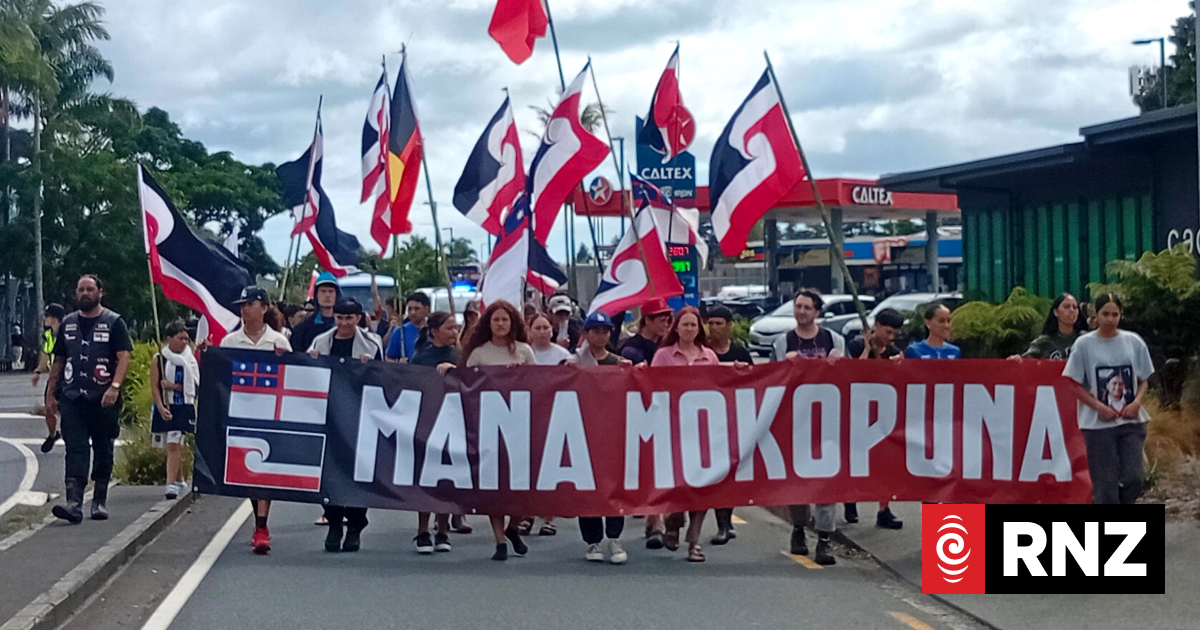 'Loud and proud' teens descend on Treaty Grounds as part of six-day hīkoi