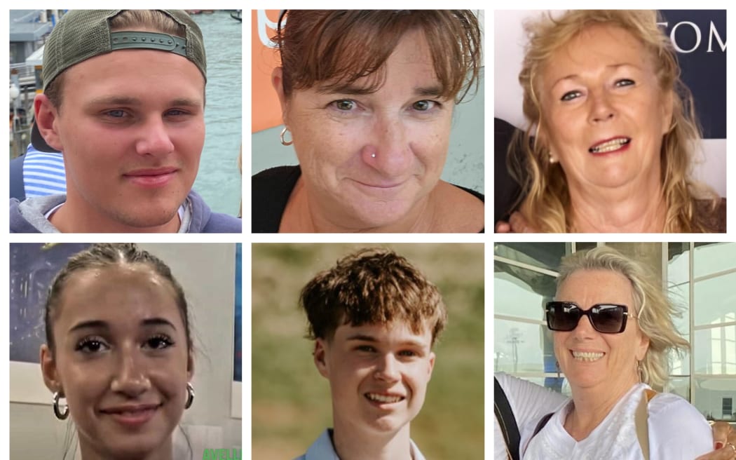 The six victims of the Mt Maunganui landslide - Måns Loke Bernhardsson, 20, Lisa Maclennan, 50, Susan Knowles, 71, Sharon Maccanico, 15, Max Furse-Kee, 15,Jacqualine Wheeler, 71 and Jacqualine Suzanne Wheeler, 71.