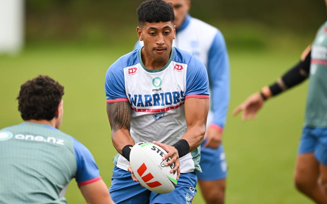 Eddie Ieremia-Toeava. New Zealand Warriors pre-season NRL rugby league training and media session at Go Media Stadium, Auckland.