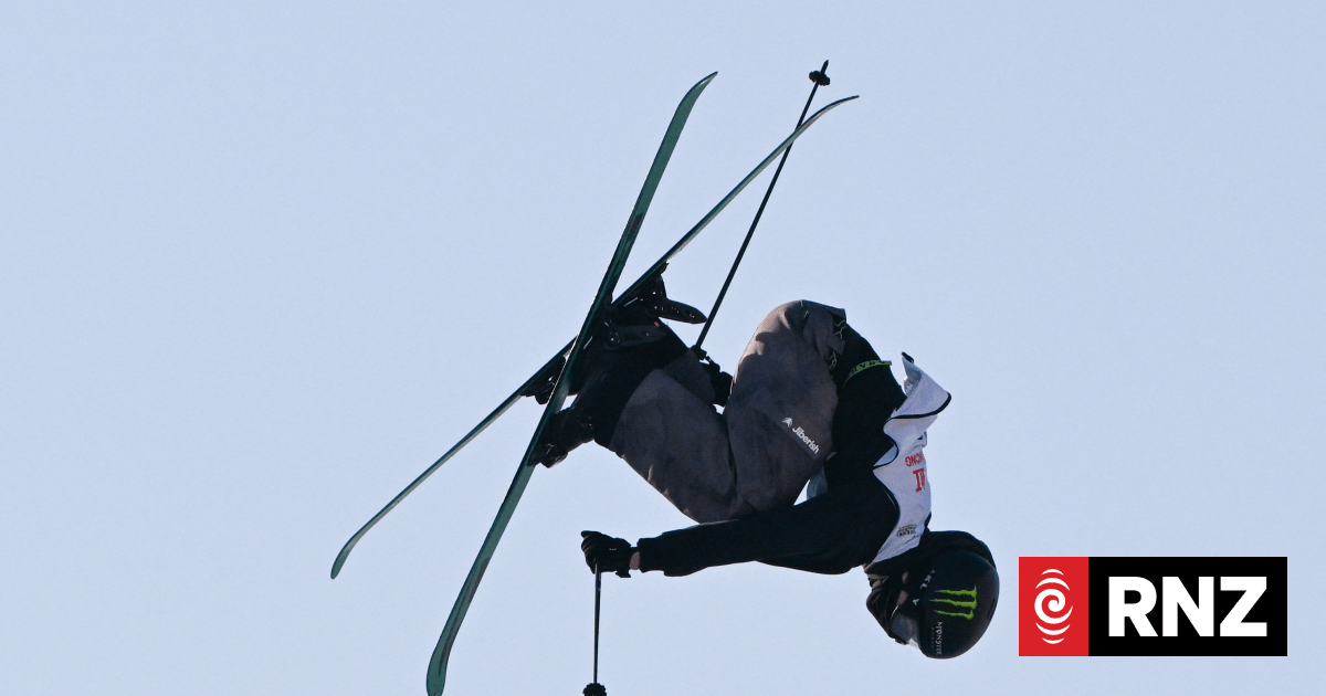 Watch: Luca Harrington claims bronze in men's freeski slopestyle at Winter Olympics