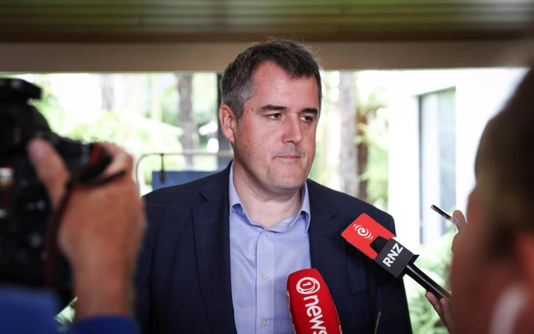 Chris Bishop at the National Party caucus retreat, 21 January 2026.