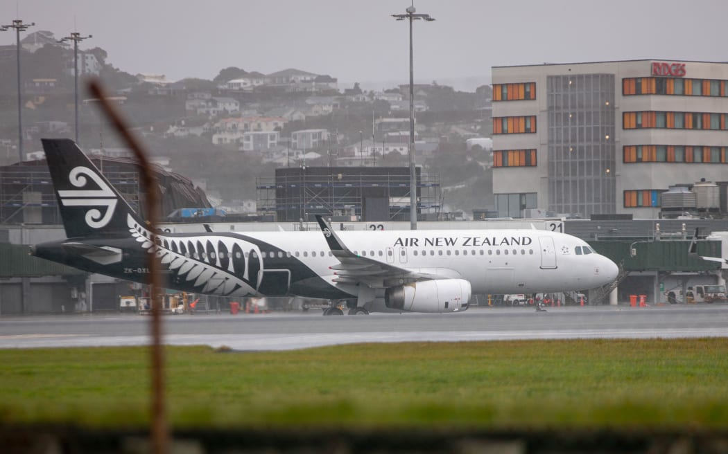 Flights were cancelled through Wellington airport due to wind gusts.