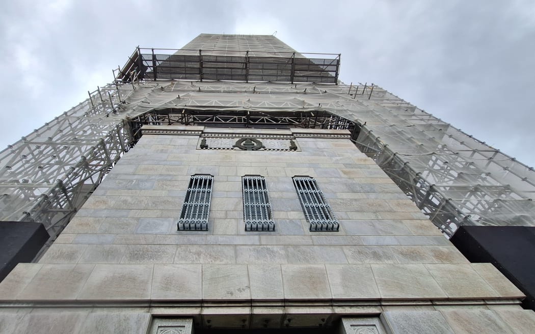 The bell tower is the centrepiece of Pukeahu National War Memorial Park in Wellington.