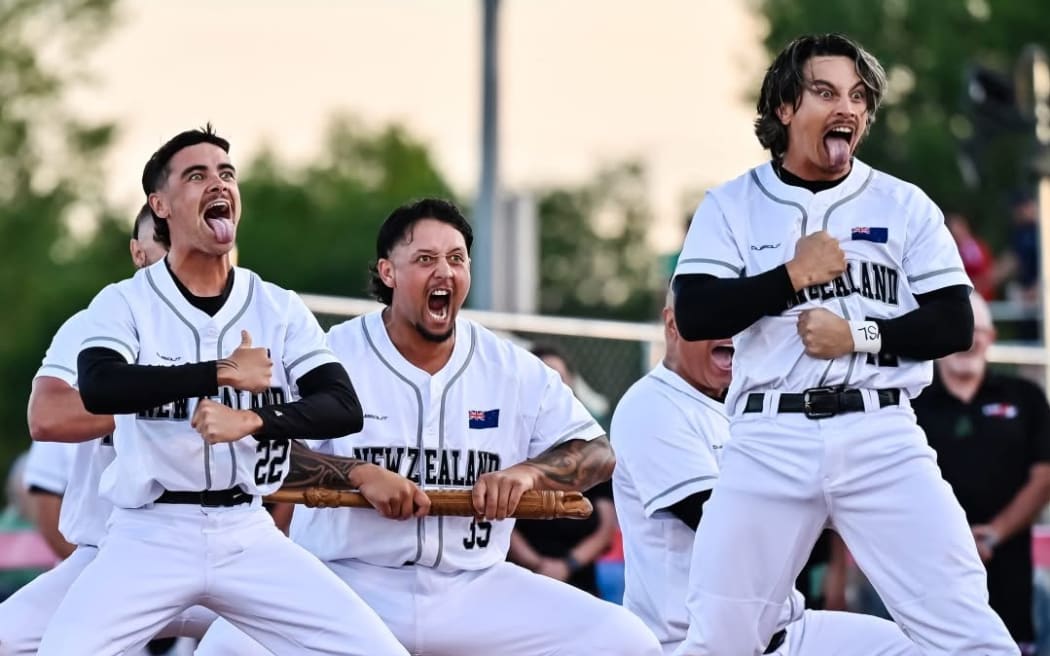 The New Zealand Black Sox at the WBSC Mens Softball World Cup 2025.