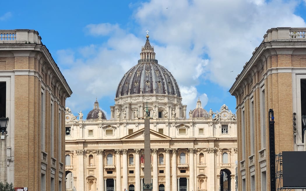 Crowds at the conclave in Vatican City