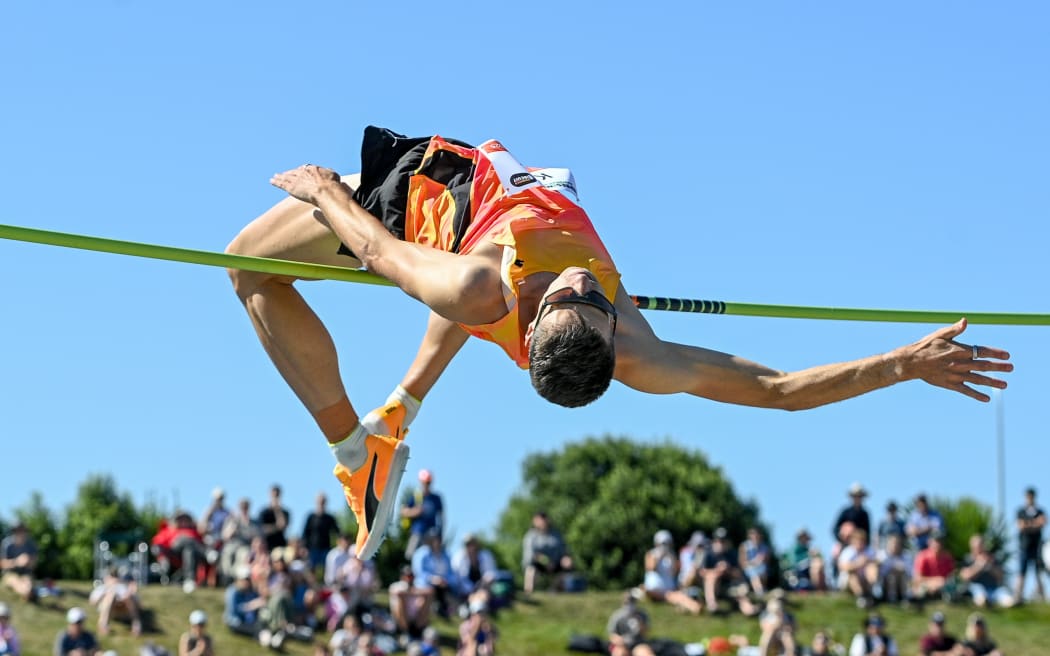 Hamish Kerr during the International Athletics Meet in Christchurch, 2025.