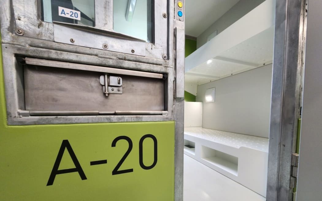 Doors of the new cells at Waikeria Prison.