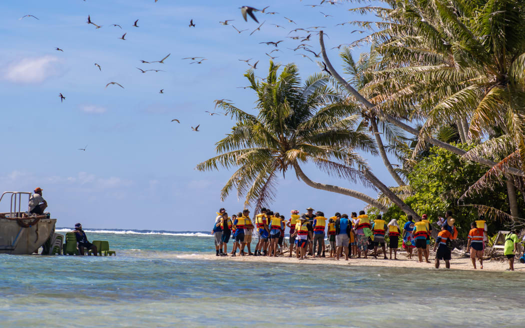 Field trip for school kids in Nukunonu