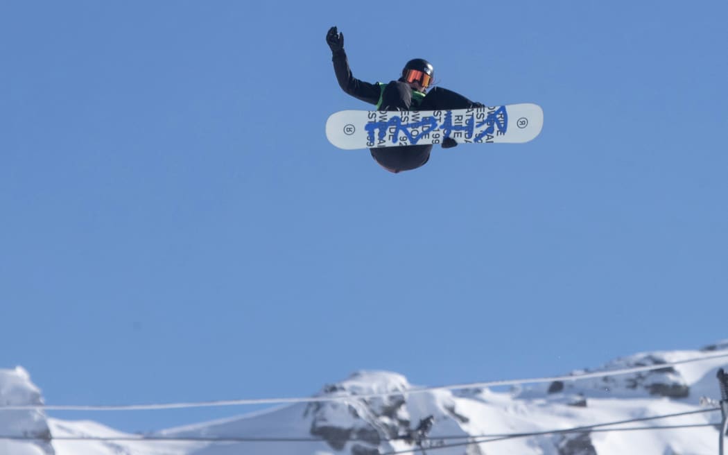 Lucia GEORGALLI from New Zealand in action from the FIS Park & Pipe Junior World Championships 2023 presented by La Roche-Posay & Cardrona Alpine Resort.