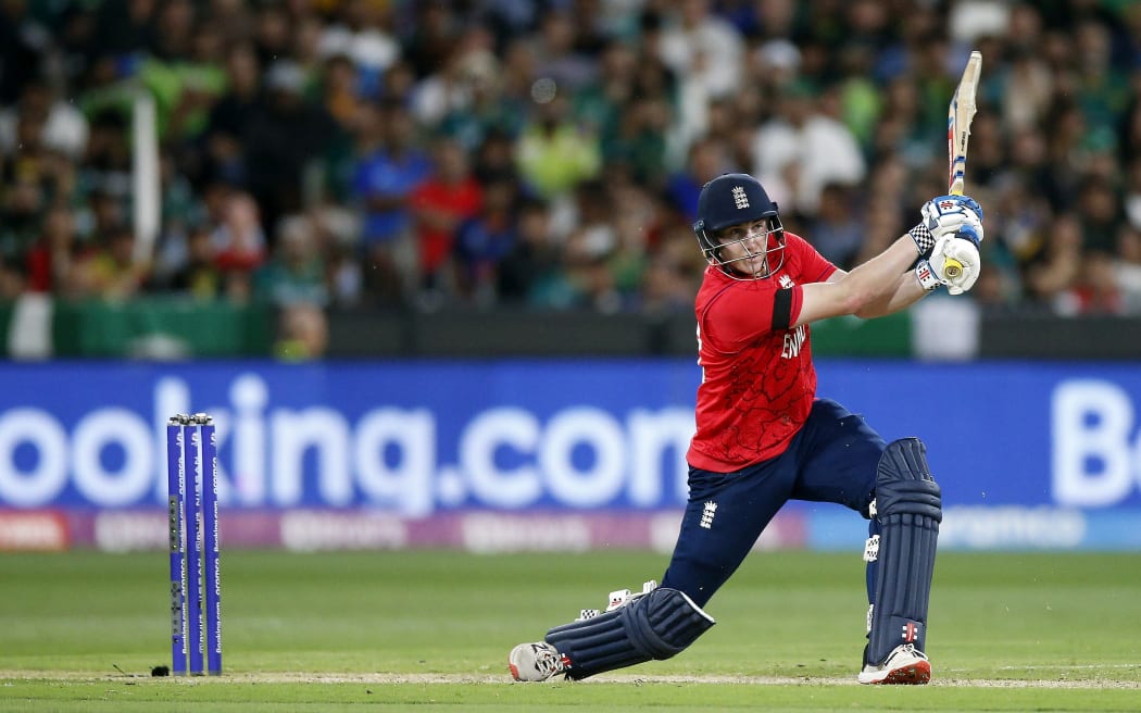 Harry Brooke in action for England.