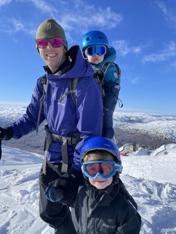 Dave van Zwanenberg with his children