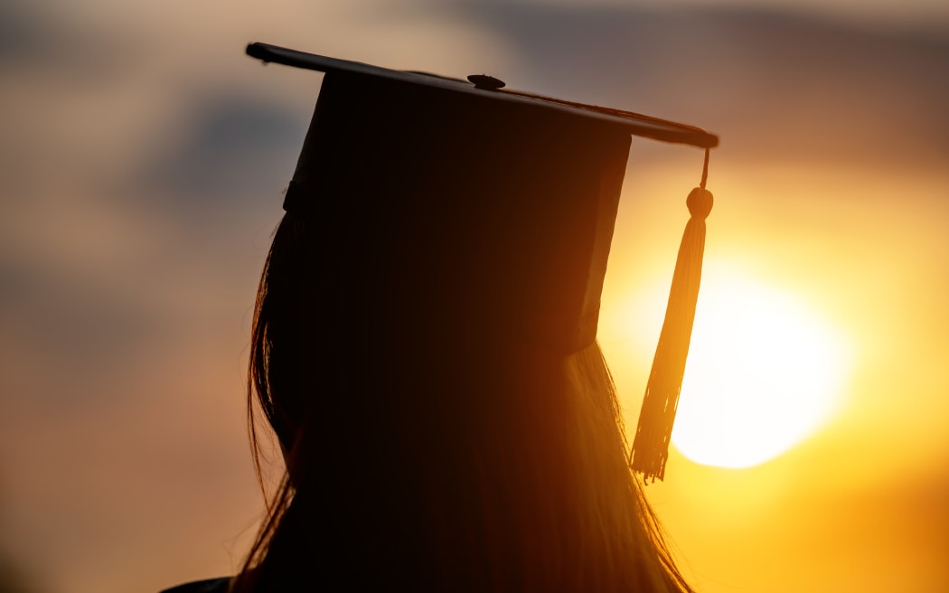 University graduate with cap.