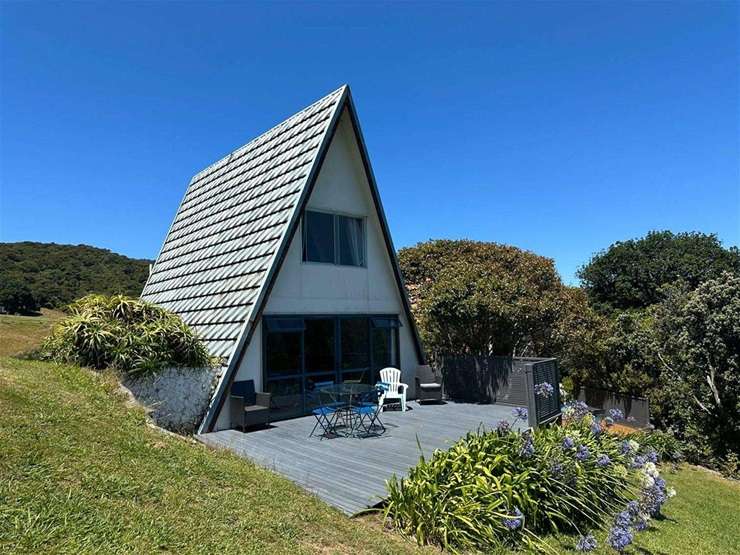 Four A-frames have hit the market for sale in Auckland's Blockhouse Bay. They are the work of 98-year-old investor Colin Watson. Photo / Supplied