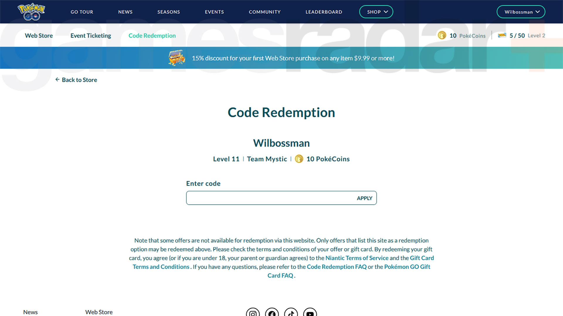 How to redeem Pokemon Go codes