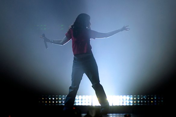 Lorde performs at Rod Laver Arena on Saturday, February 21. 