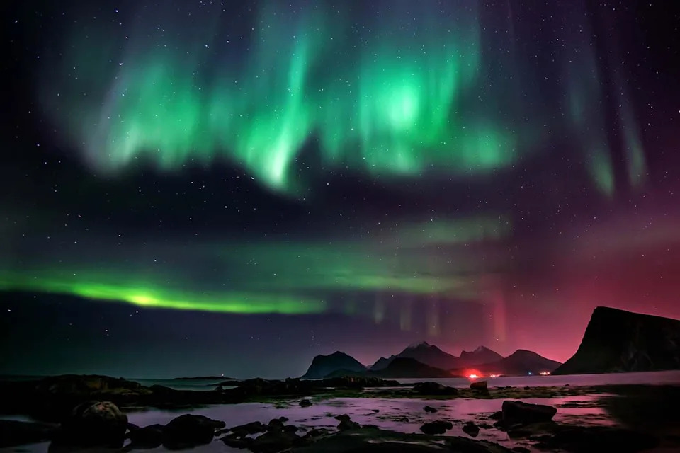 Aurora borealis over Lofoten Getty
