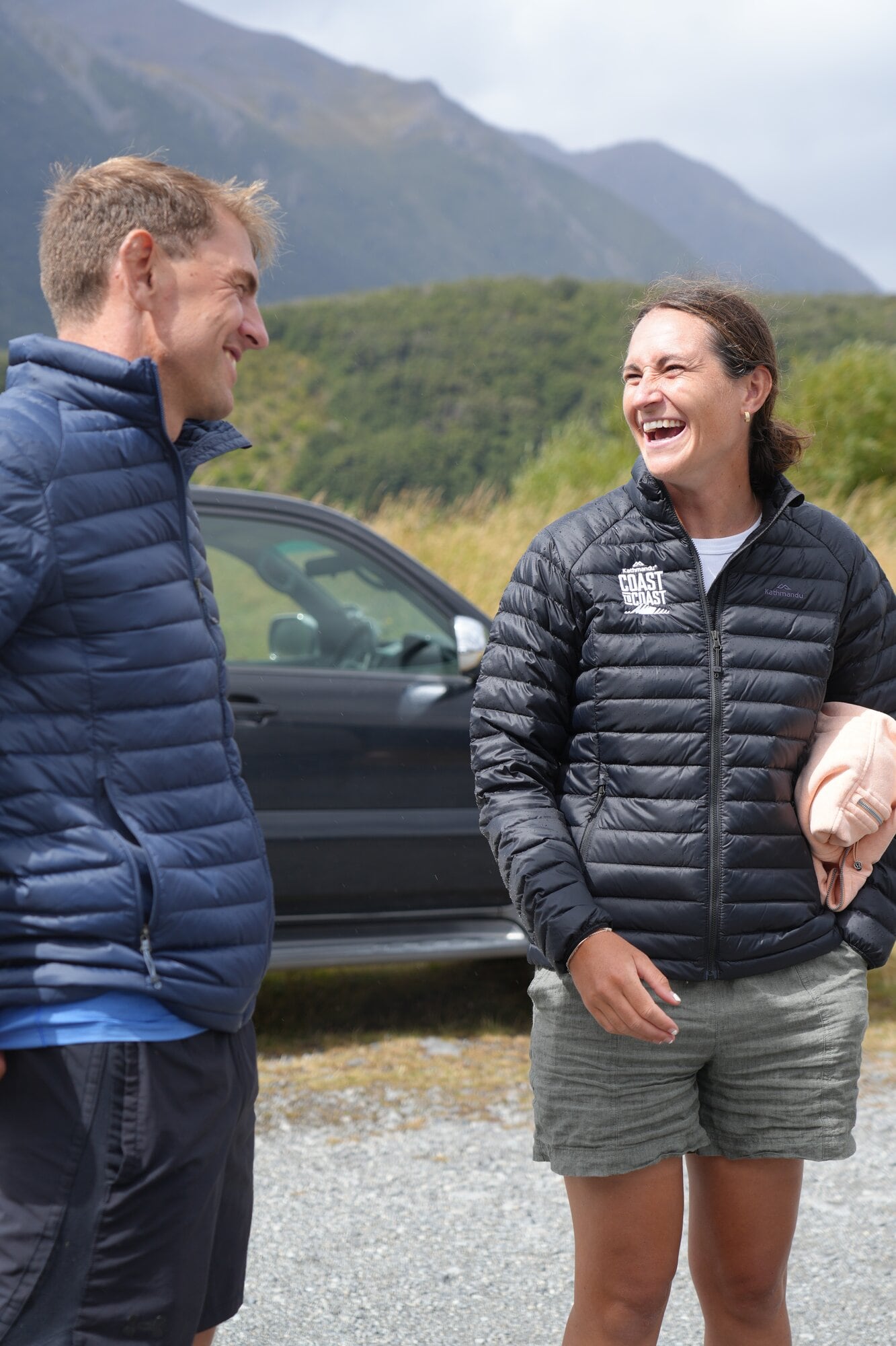  Scott McDonald and Lucy Williams share a passion for the Kathmandu Coast to Coast. Photo / Supplied