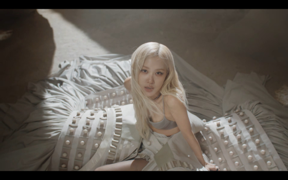 Rosé in the music video for ″GO,″ the lead track from Blackpink's third EP, ″Deadline,″ released on Feb. 27 [SCREEN CAPTURE]