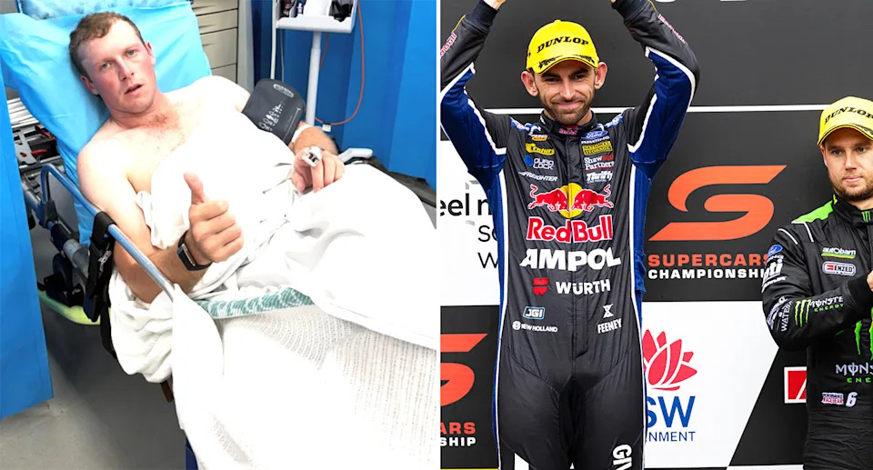 Broc Feeney and Will Brown after the Supercars Sydney 500.