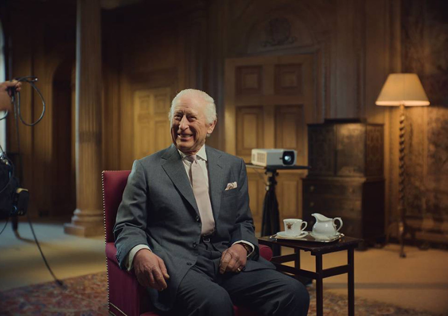 The King at Dumfries House during the filming for his new documentary
