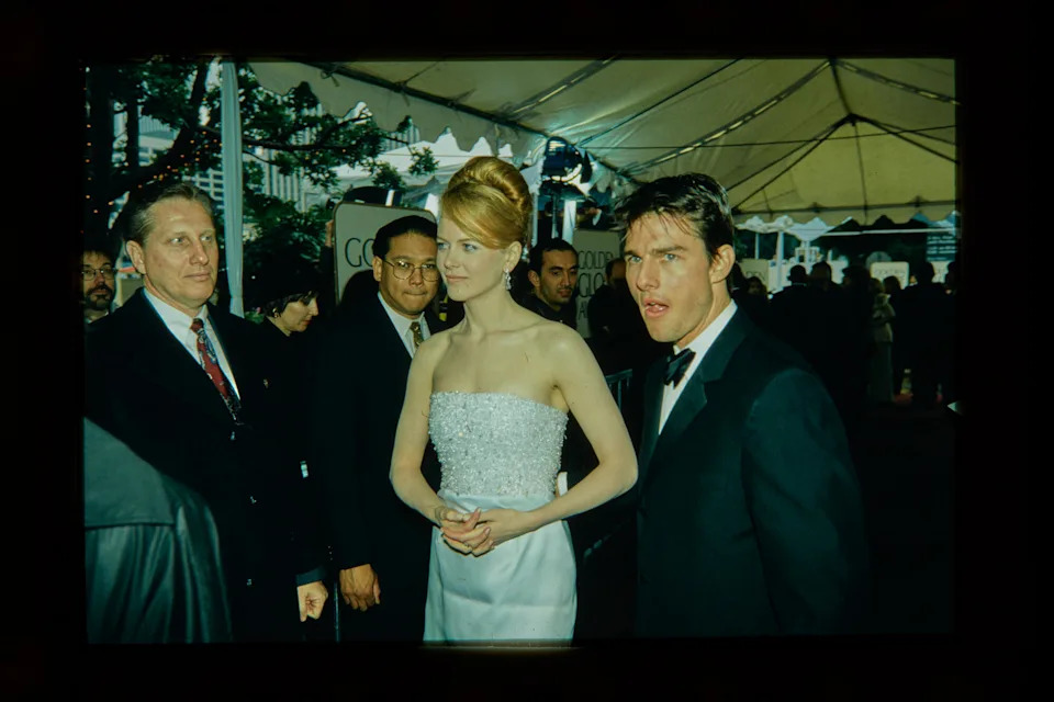 Nicole Kidman with husband Tom Cruise at the 53rd Annual Golden Globe Awards at the Beverly Hilton Hotel on January 21, 1996 in Beverly Hills, California.