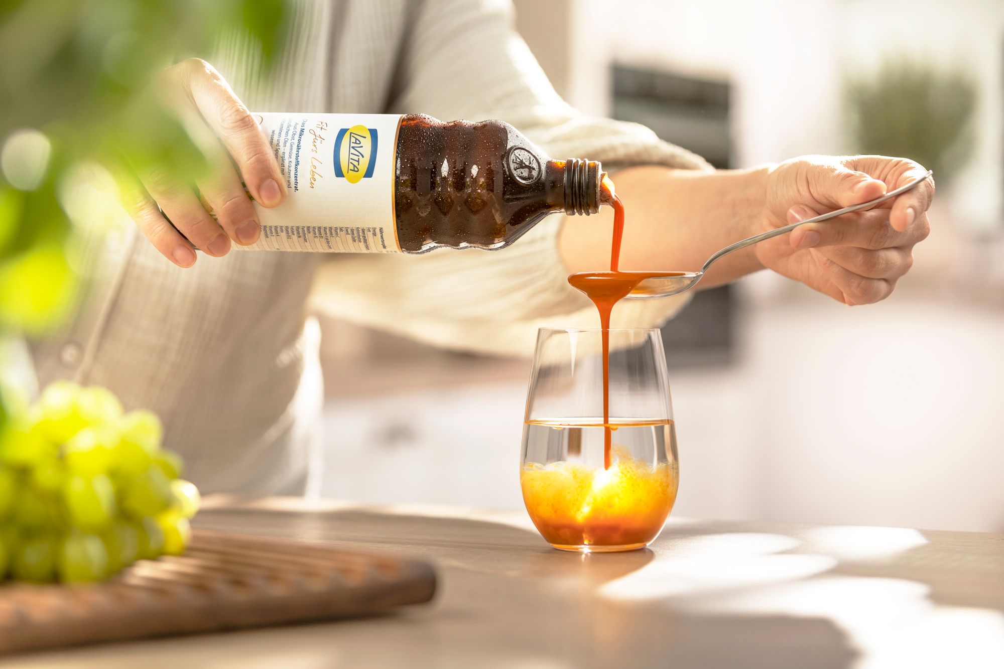 LaVita is a concentrate designed to be taken daily, with each bottle holding 50 servings