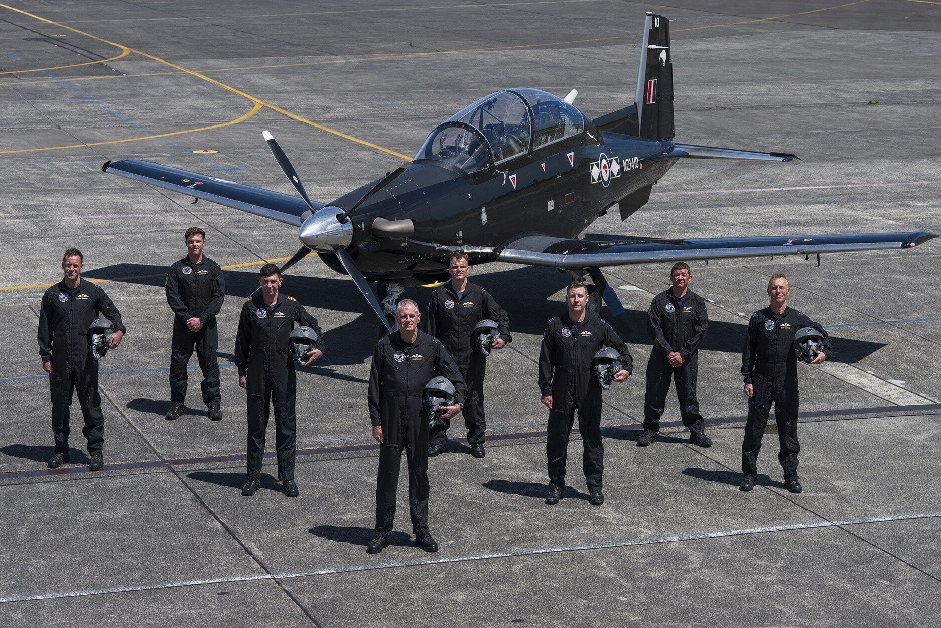 RNZAF's Black Falcons Team 2026 Season. Photo / Supplied