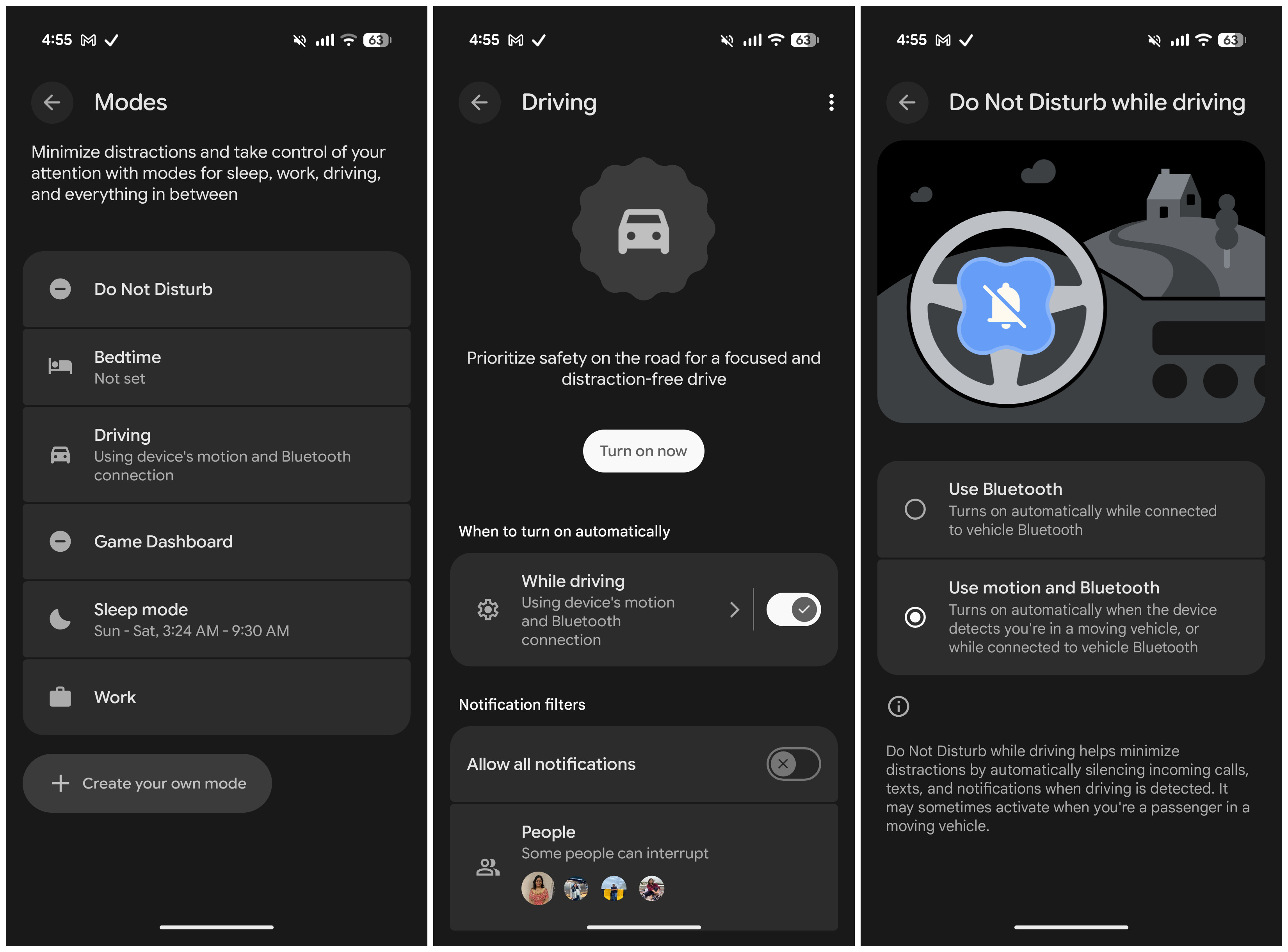 Android's Driving Mode new automated triggers