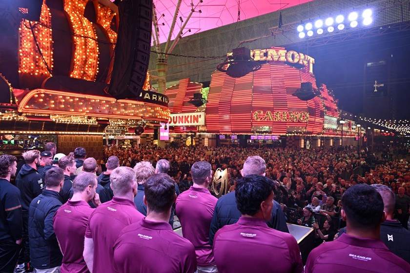 Karl Lawton was a member of the Manly team that played in the first NRL match in Las Vegas in 2024.